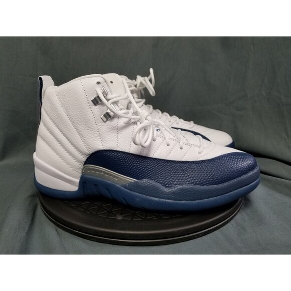 Air Jordan 12 Retro Sneakers White French Blue Mens Size 9 NEW in BOX! - Picture 9 of 11